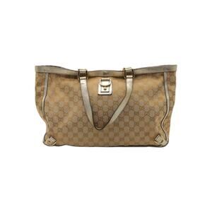Gucci GG Abbey D-Ring Canvas Tote Bag In Beige
